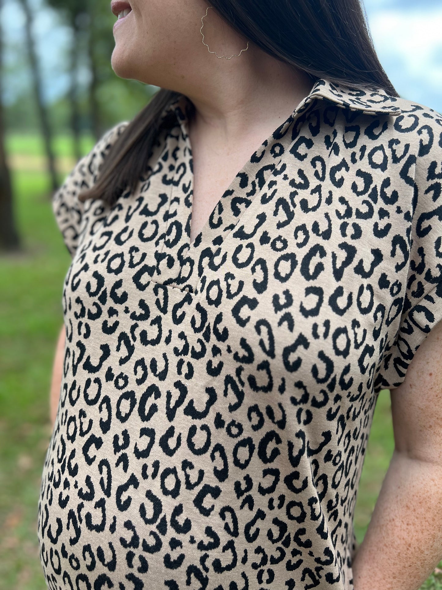 Toffee Leopard Mini Dress