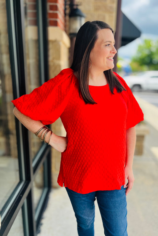 Cherry Round Neck Top
