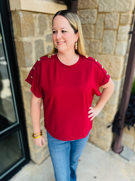 Cherry Button Top